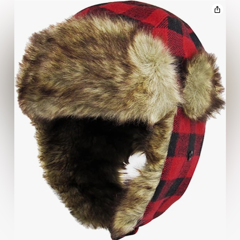 Brand New-KBETHOS Lumberjack Plaid Aviator Trapper Hat